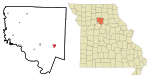 Chariton County Missouri Incorporated and Unincorporated areas Salisbury Highlighted